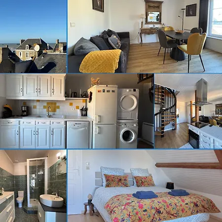 Mulberry Duplex Bien Equipe 2 Petite Vue Sur Plein Centre D'arromanches A 2 Mn De La A Pied, Tous Commerces, Restaurants, Pres De Bayeux Au Coeur Des Plages Du Debarquement Arromanches-les-Bains